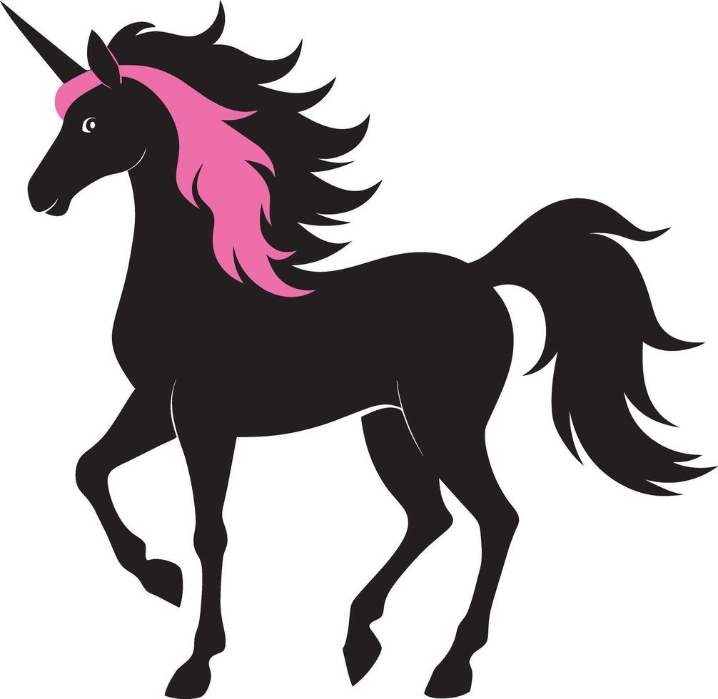 Black Silhouette Design of a Horse Tattoo vector