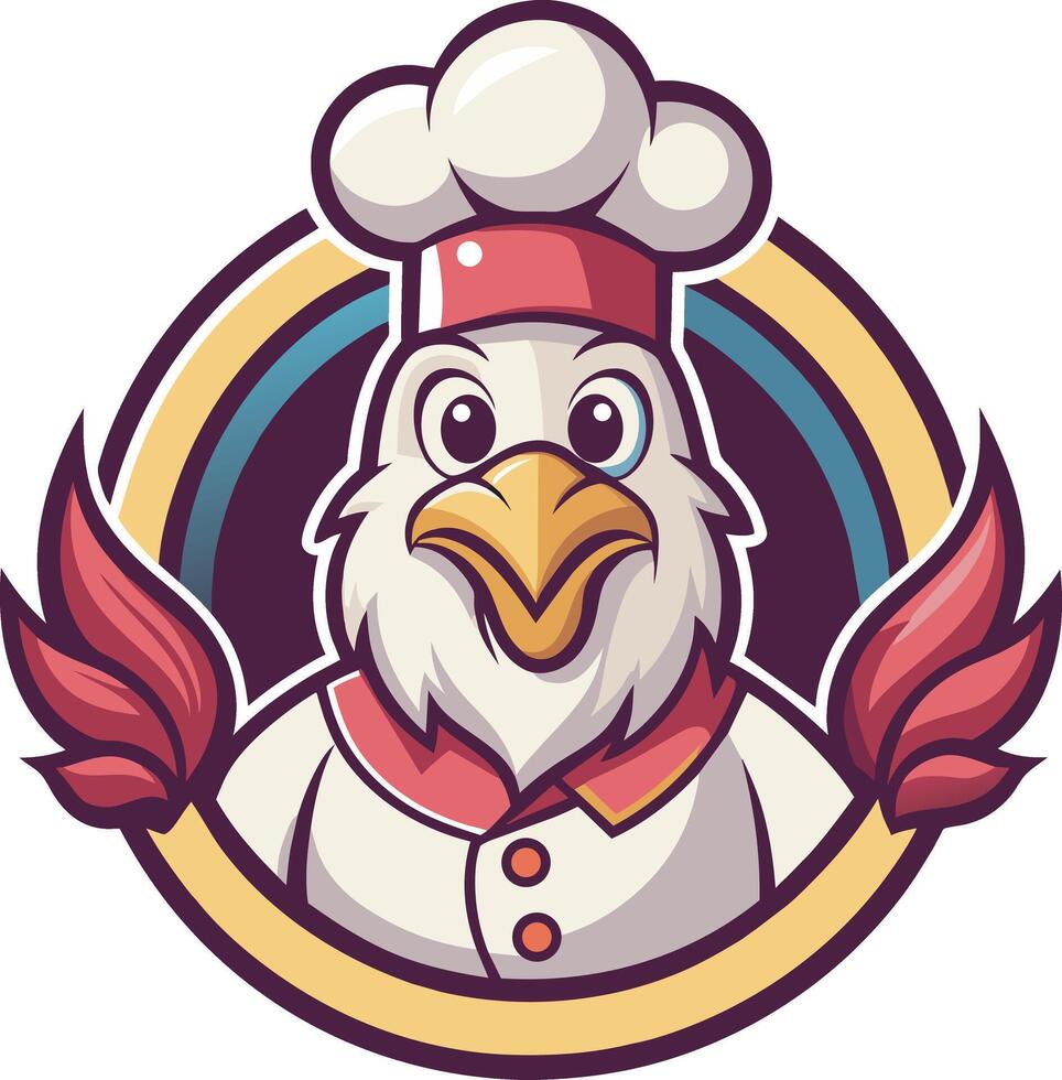 Chicken Silhouette Logo Illustration vector