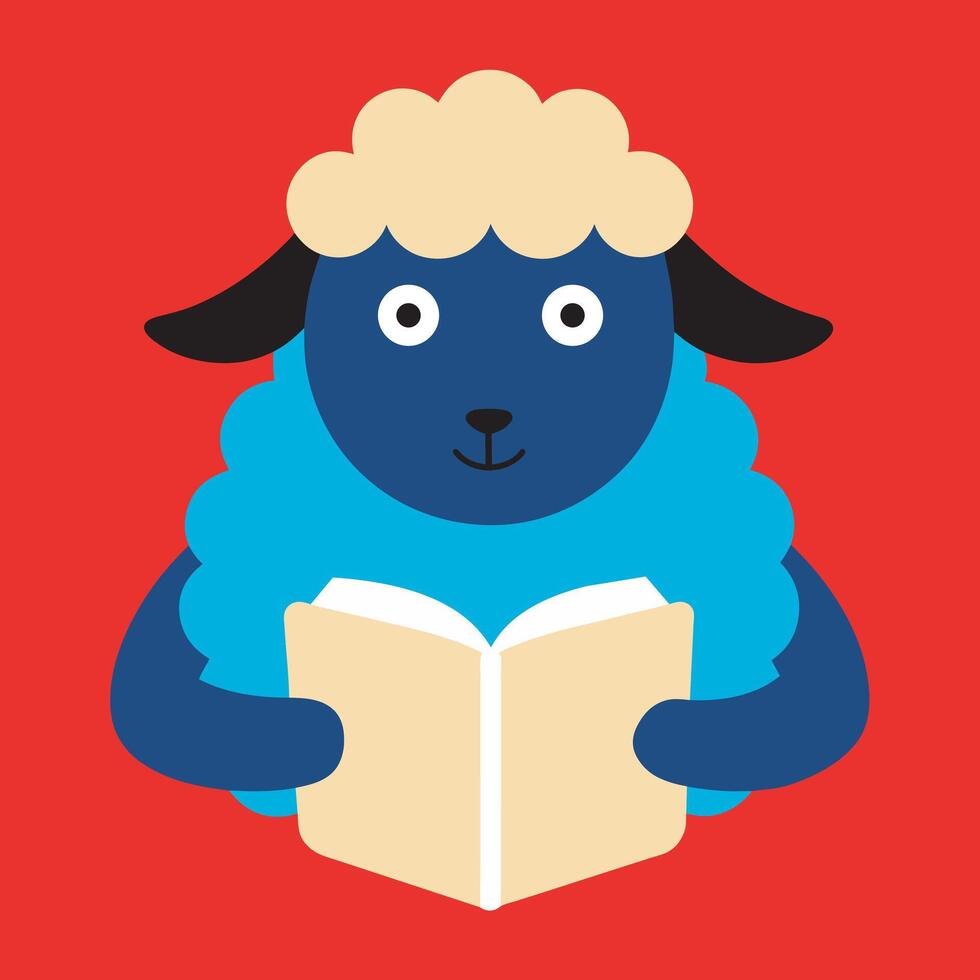 Boreray Sheep reading icon vector