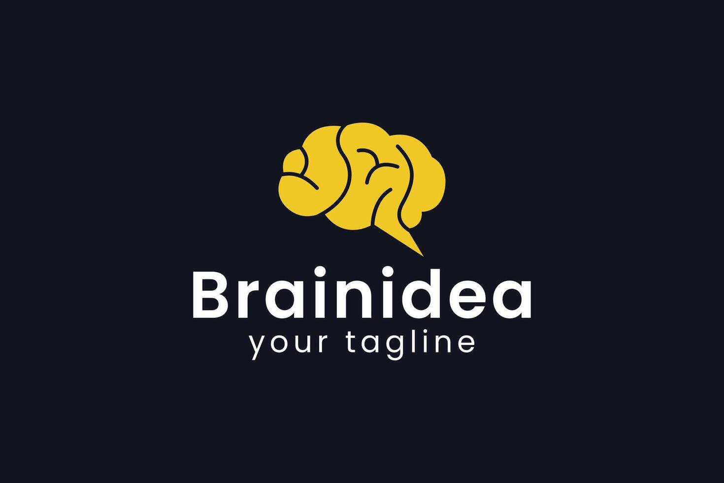 brain logo icon illustration vector