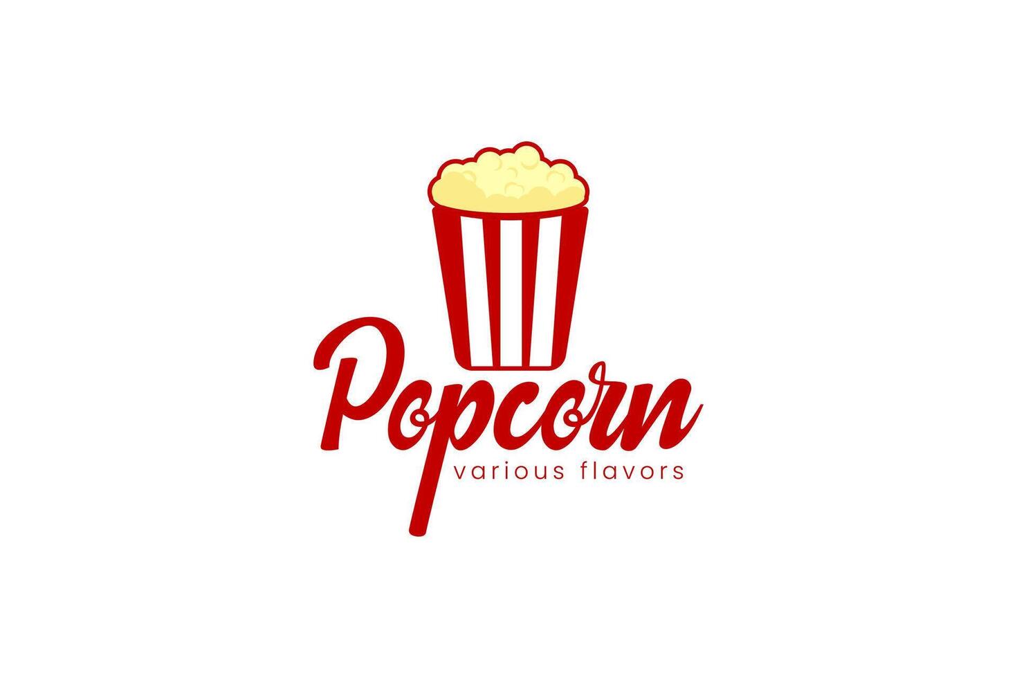 popcorn logo icon illustration vector