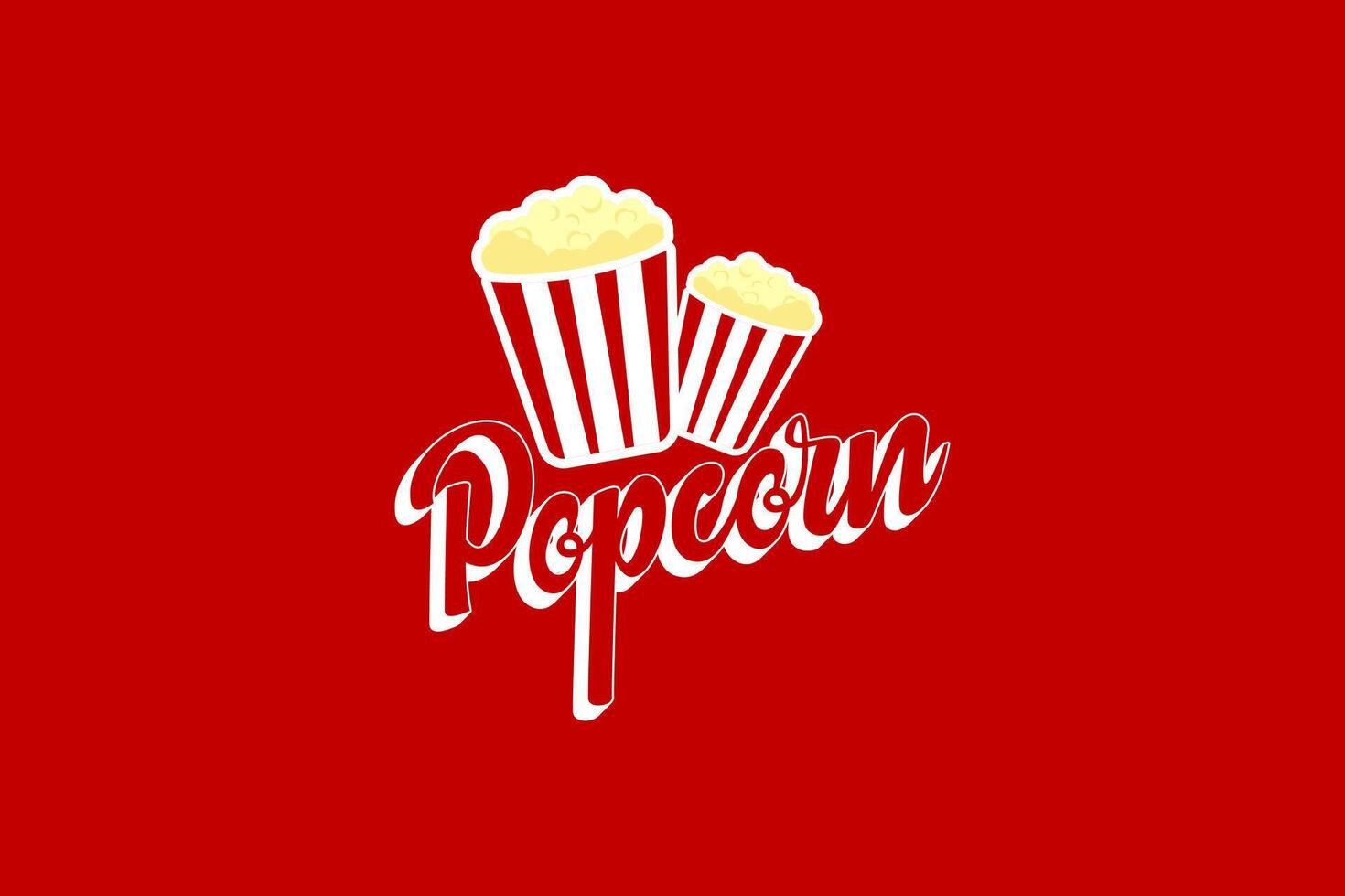 popcorn logo icon illustration vector
