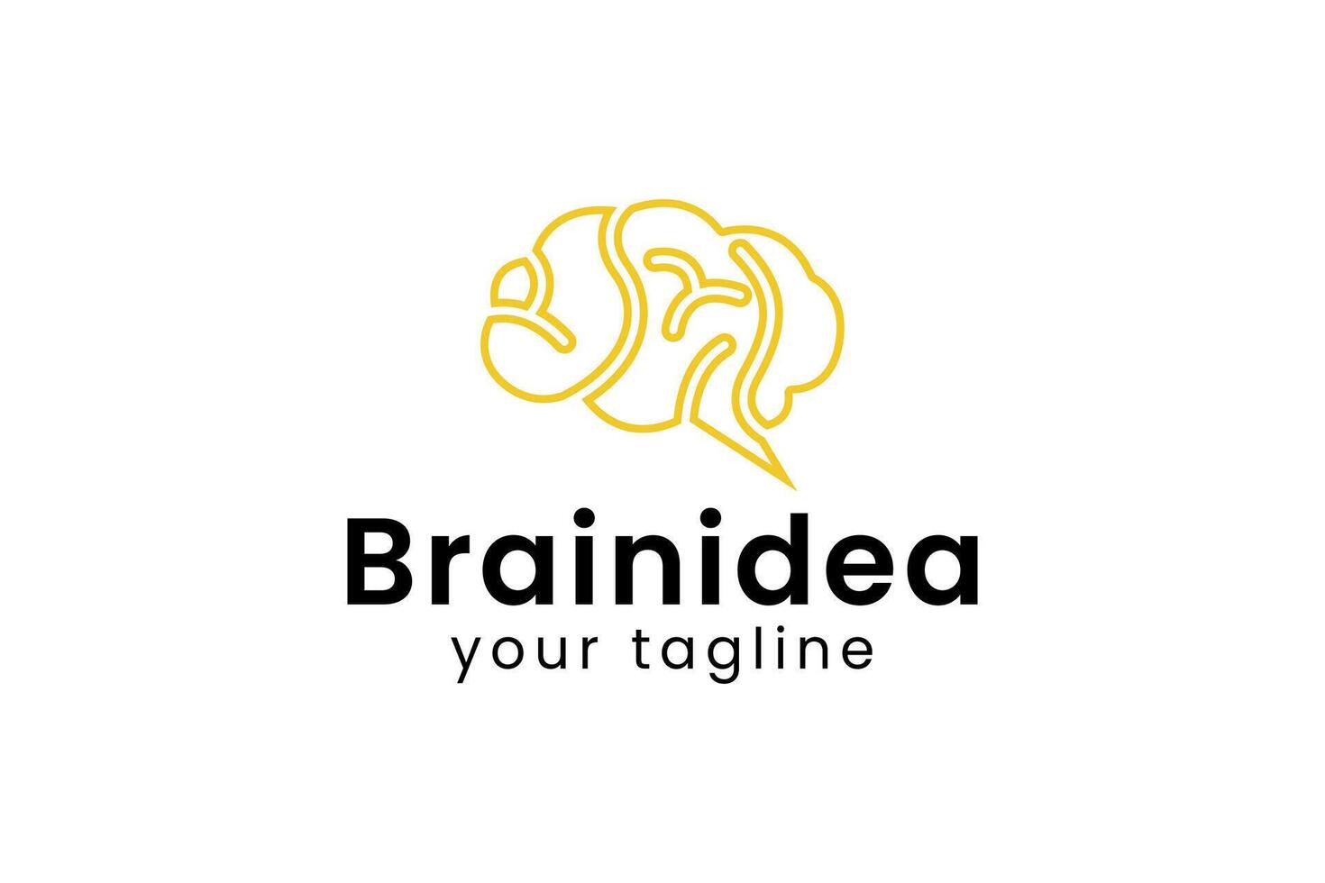 brain logo icon illustration vector