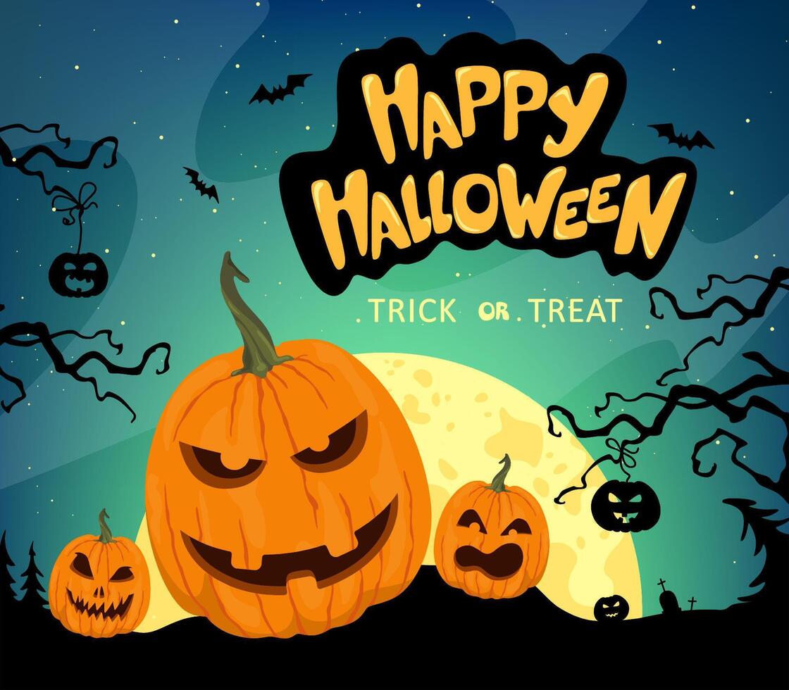 Halloween party background design. Pumpkin. Helloween party vector