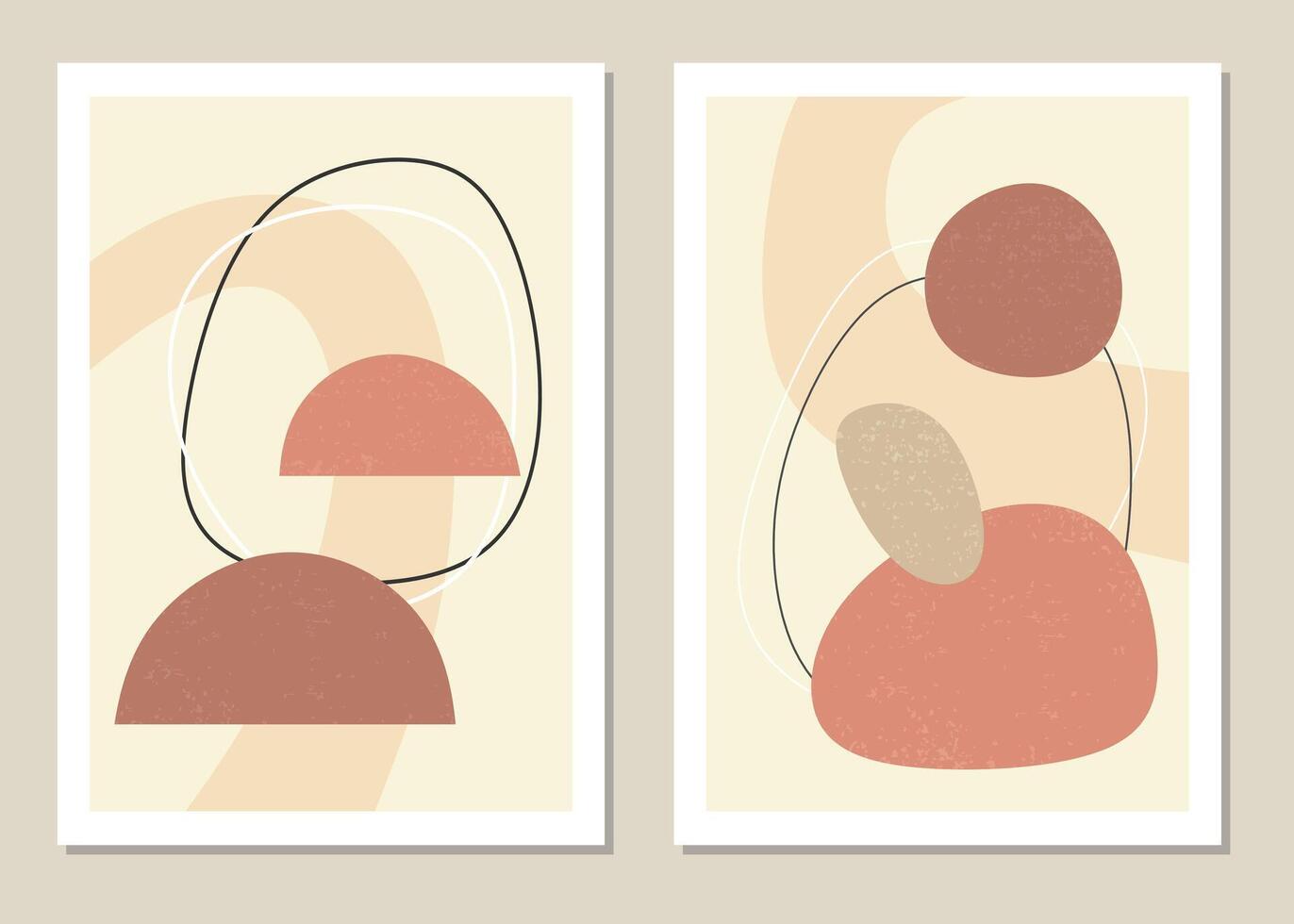 A trendy set of abstract geometric shapes in a minimal style, great decoration for walls vector