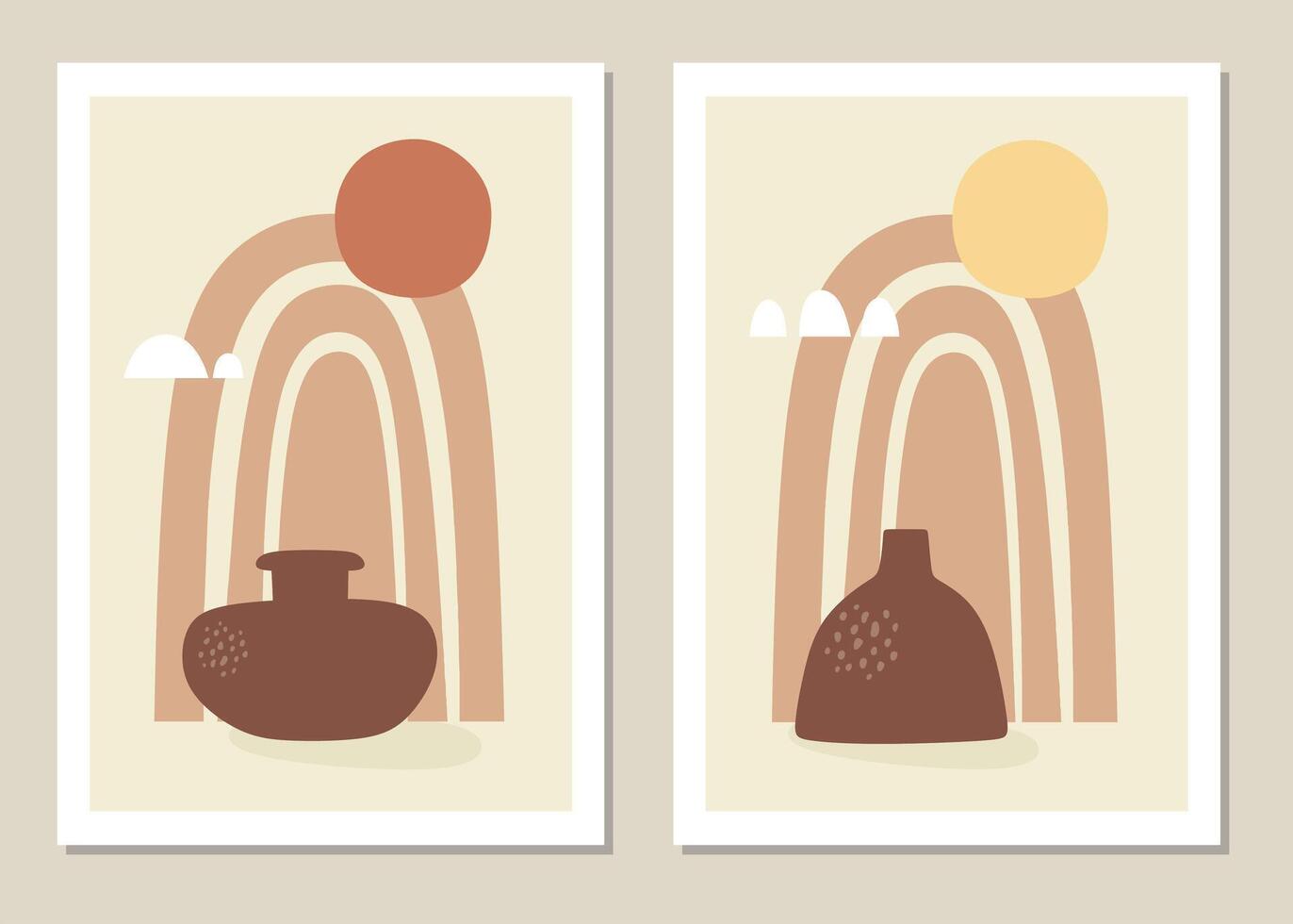 A trendy set of abstract geometric shapes in a minimal style, great decoration for walls vector