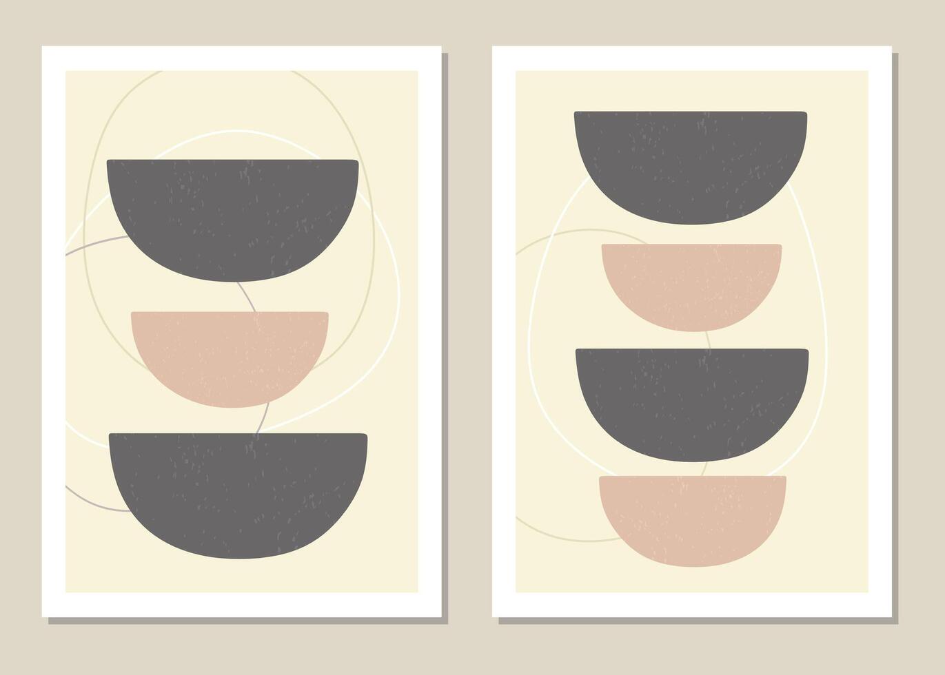 A trendy set of abstract geometric shapes in a minimal style, great decoration for walls vector