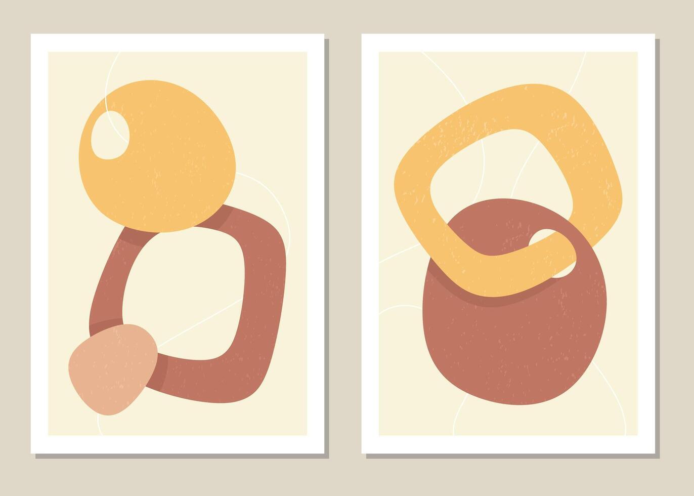 A trendy set of abstract geometric shapes in a minimal style, great decoration for walls vector