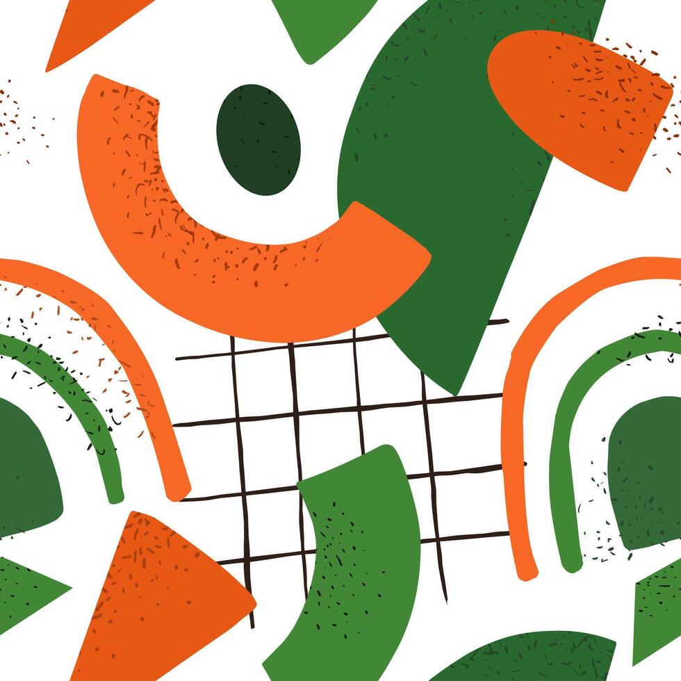 Abstract seamless pattern with geometric shapes vector