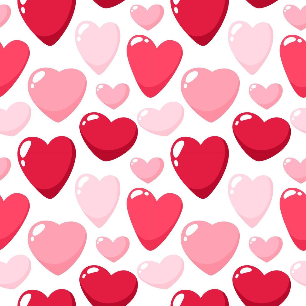 Seamless pattern with hearts. vector