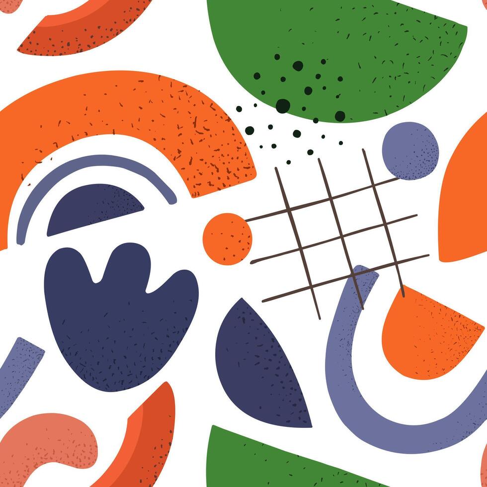 Abstract seamless pattern with geometric shapes vector