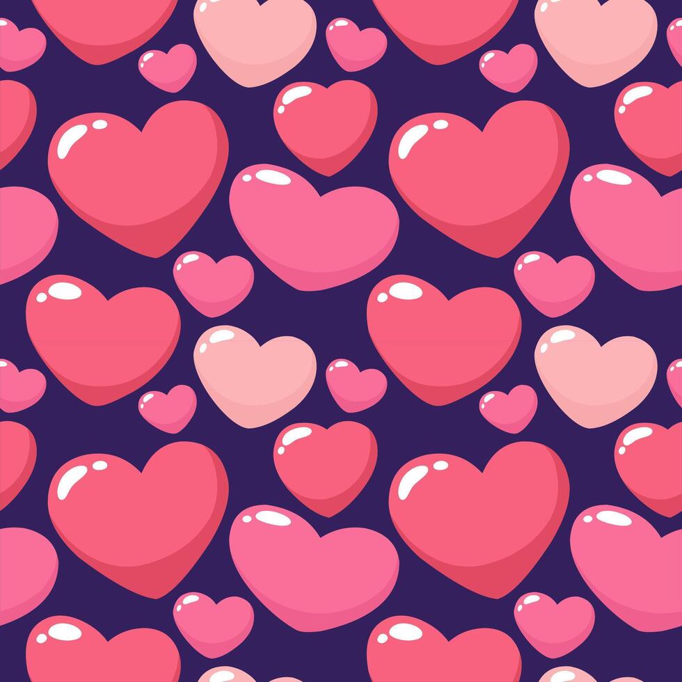 Seamless pattern with hearts. vector