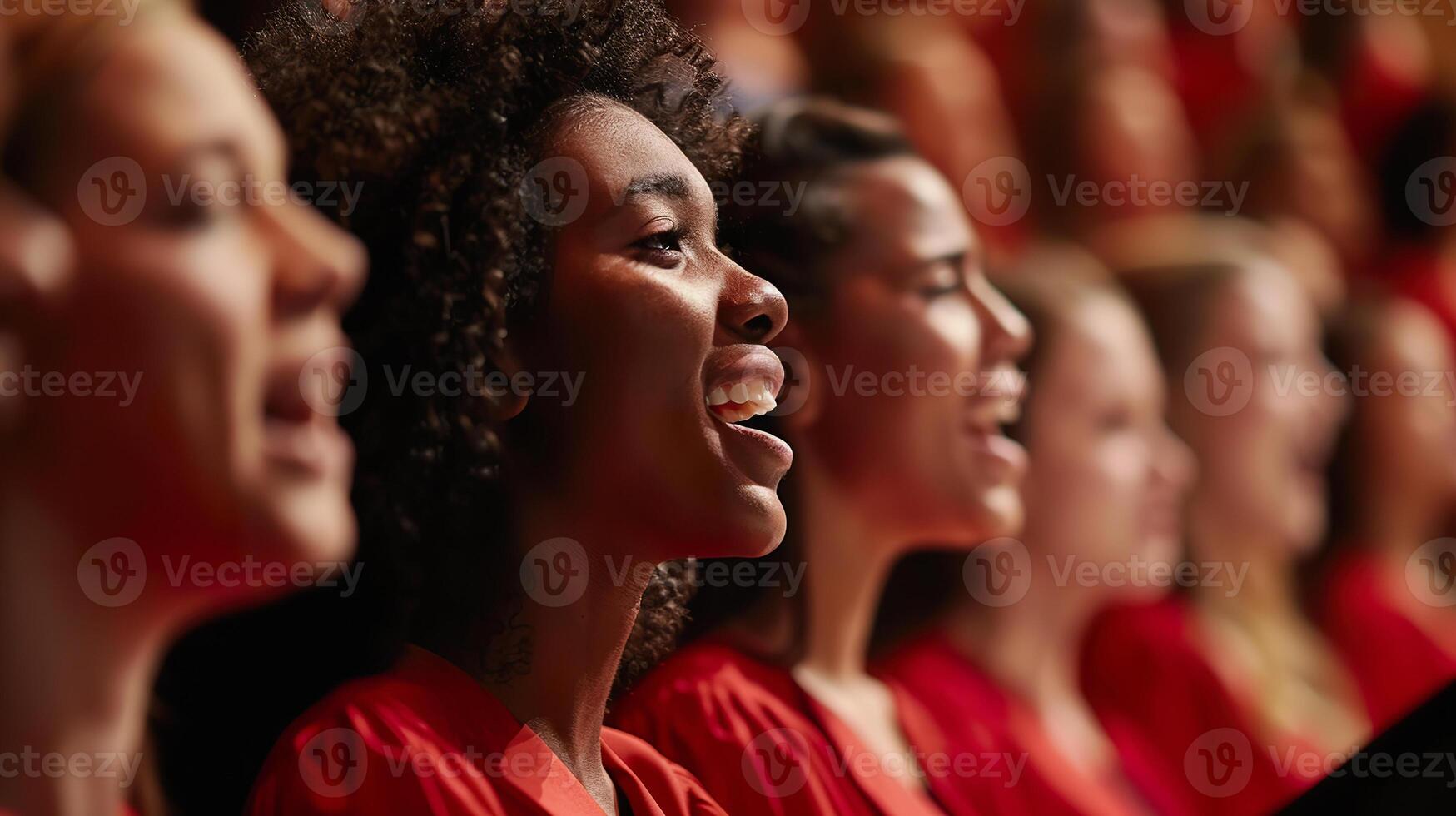 passionate performance by a diverse choir group, celebrating unity through gospel music photo