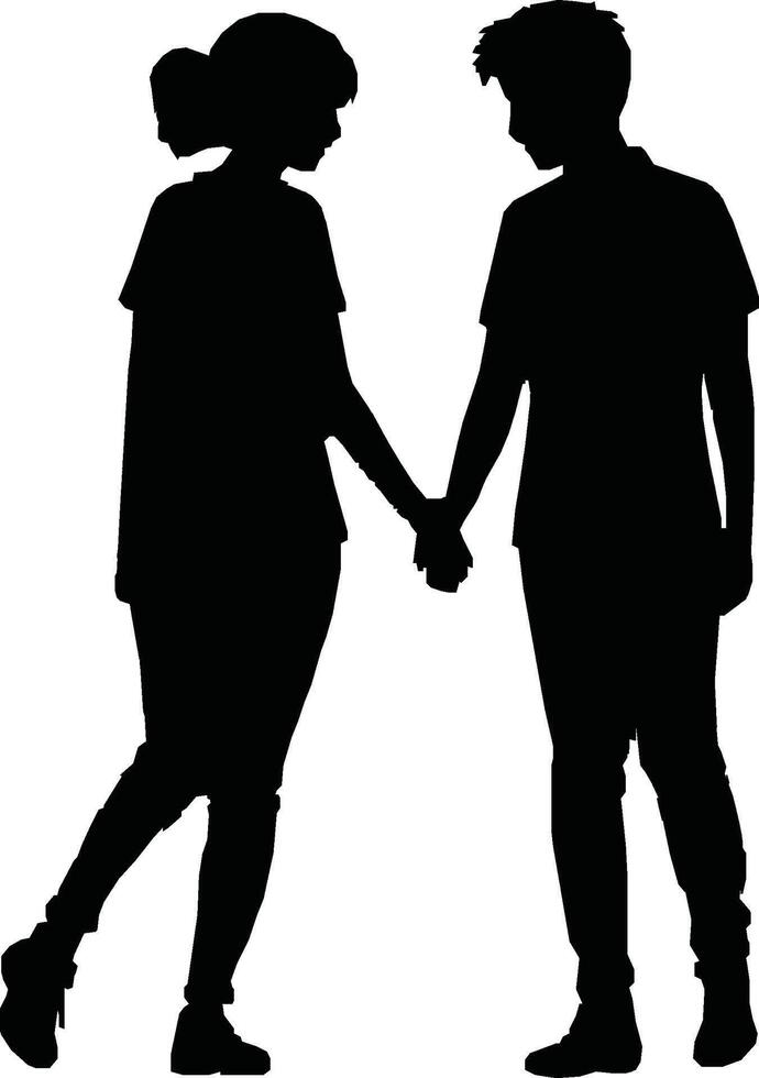 Happy friendship day silhouettes image. vector