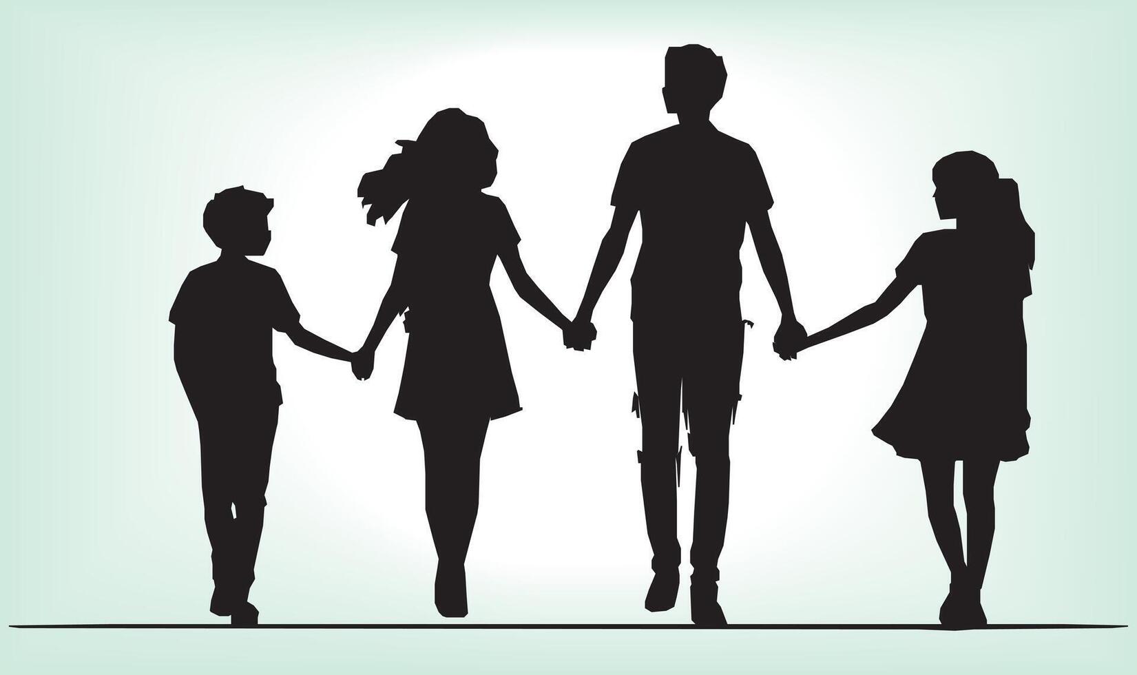Happy friendship day silhouettes image. vector