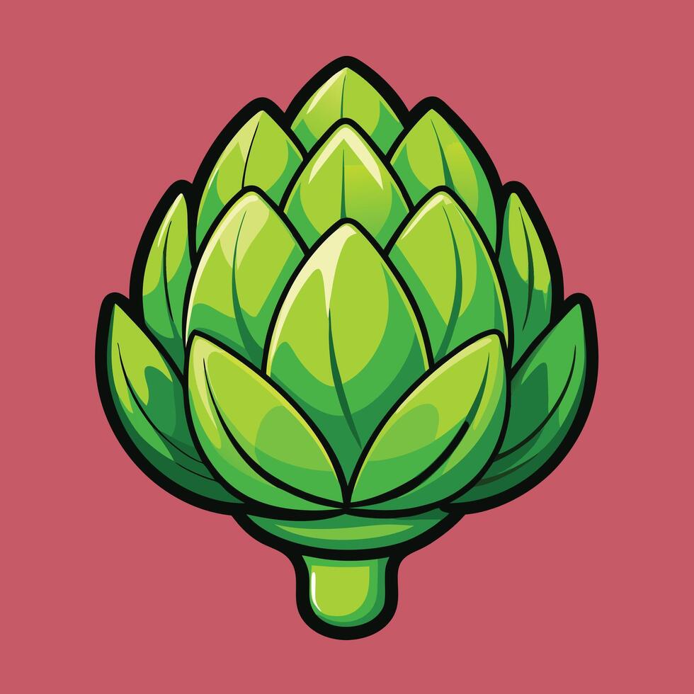 Artichoke Vegetable Illustrastion for Coloring Pages for Kids vector