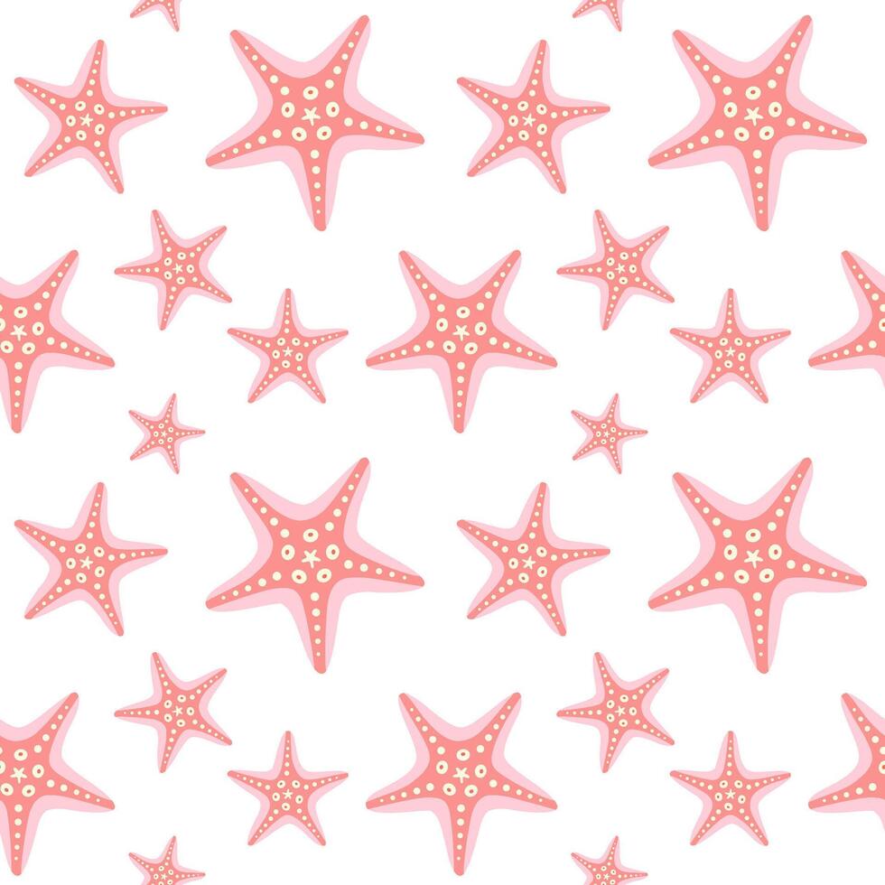 seamless pattern with starfish vector