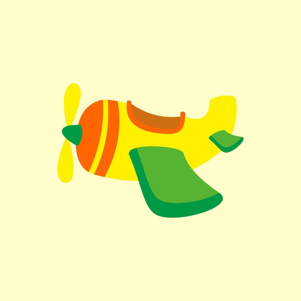 Airplane cute toy isolated icon image vector