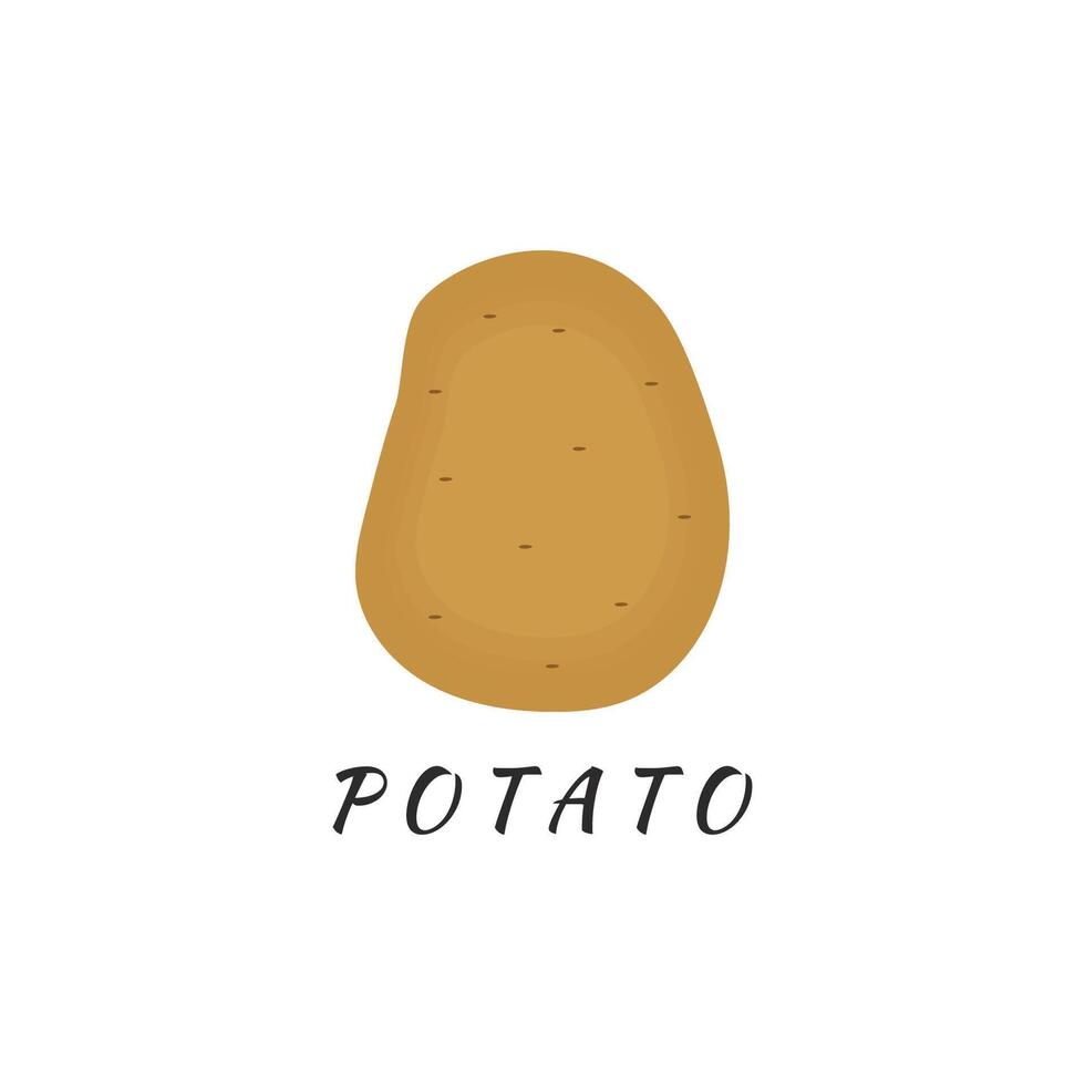 Hand Drawn Potato Logo vector