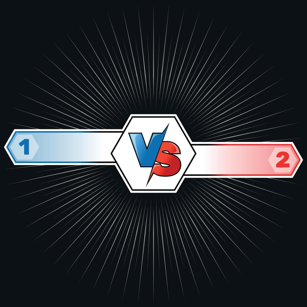 Letters VS for sport and fights vector