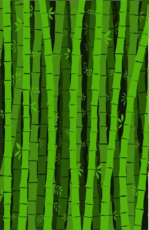 bamboo and green leaf motif wallpaper vector