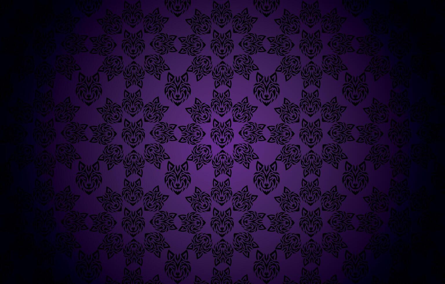 Wolf black and white illustration, for logos, backgrounds and textures circle, pattern vector