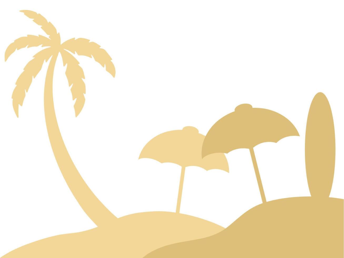 Beach View Summer Background Illustration vector