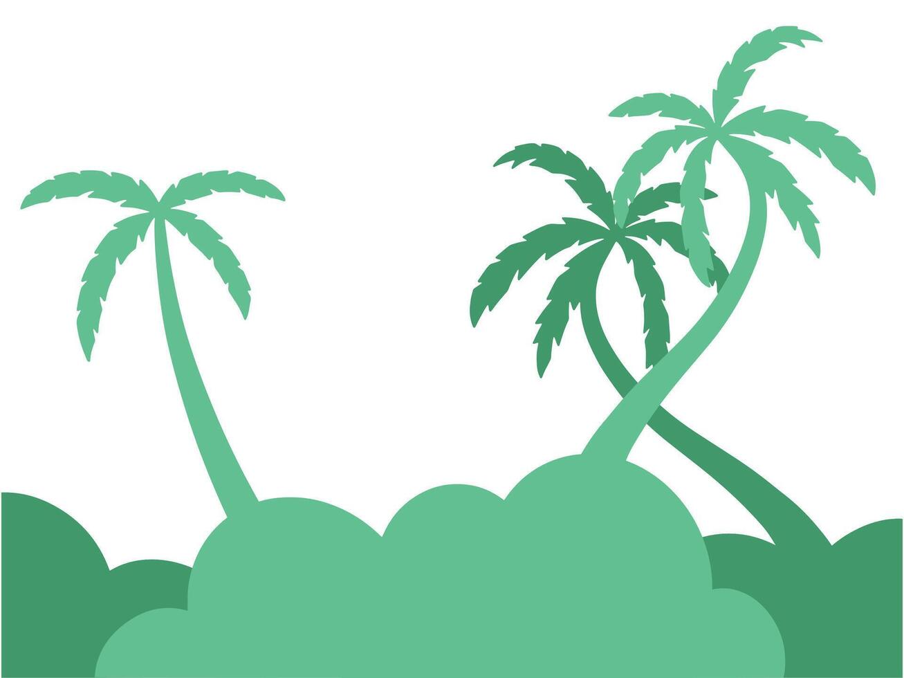 Coconut Tree and House Background vector