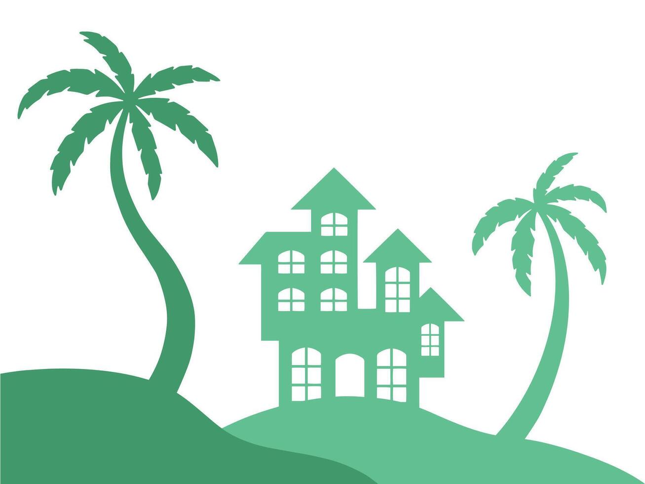 House Outline Background vector
