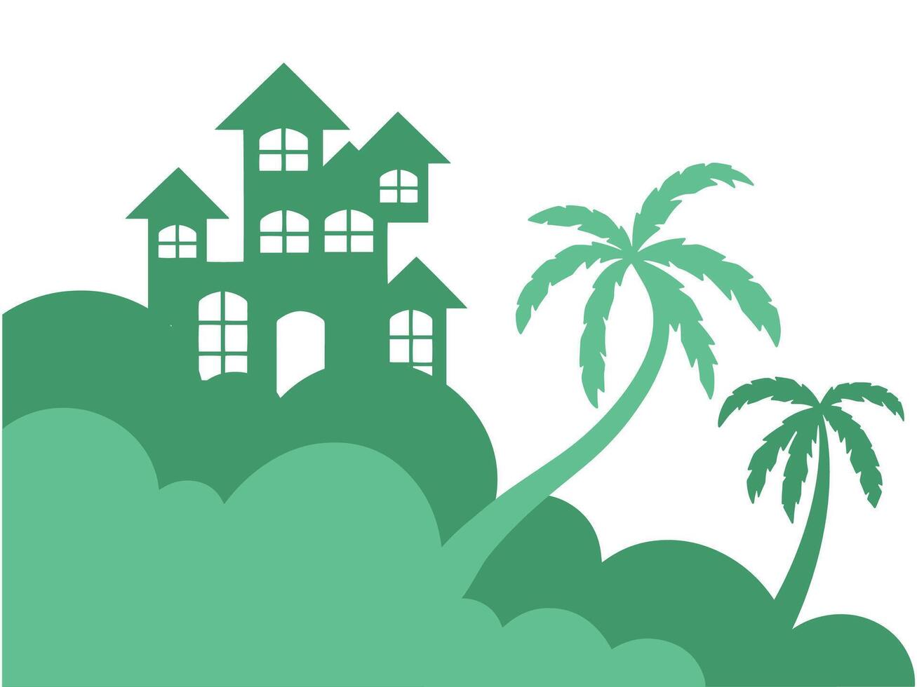 House Outline Background vector