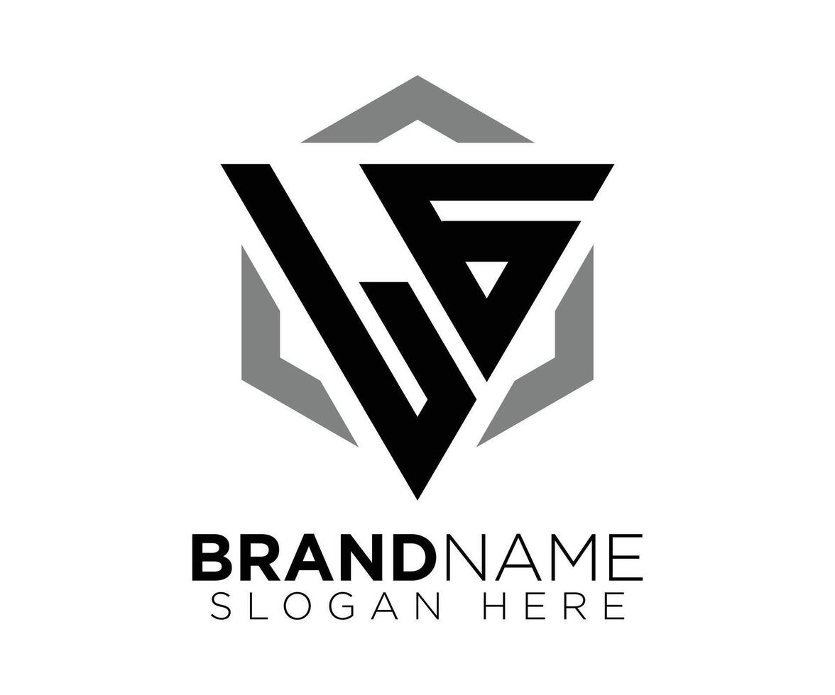 L G logo design template vector