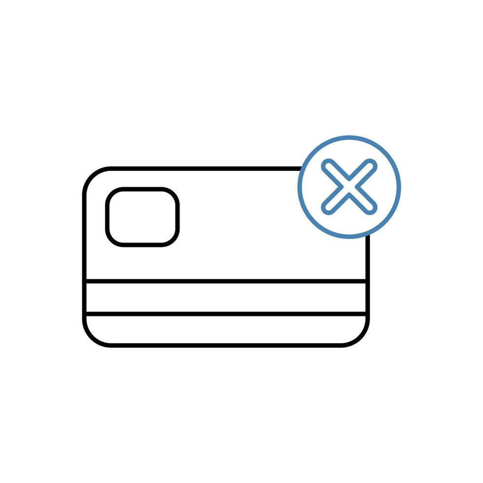 canceled concept line icon. Simple element illustration. canceled concept outline symbol design. vector