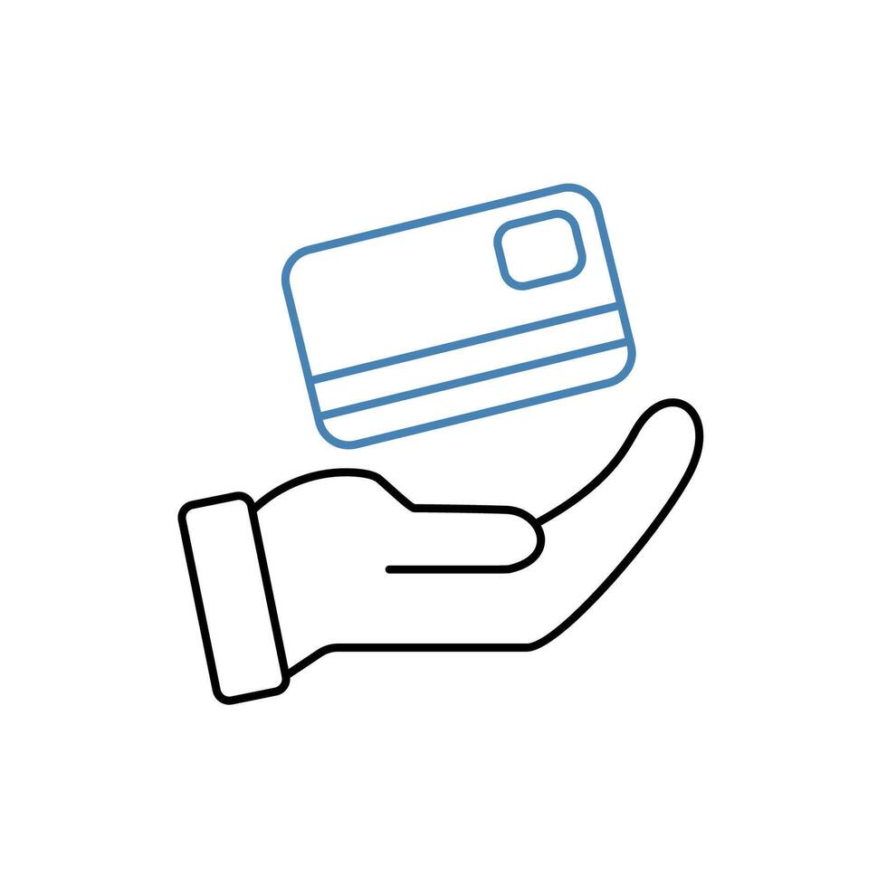 credit card concept line icon. Simple element illustration. credit card concept outline symbol design. vector