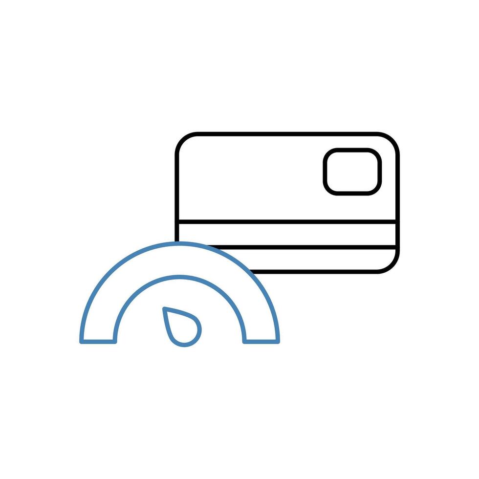 credit score concept line icon. Simple element illustration. credit score concept outline symbol design. vector