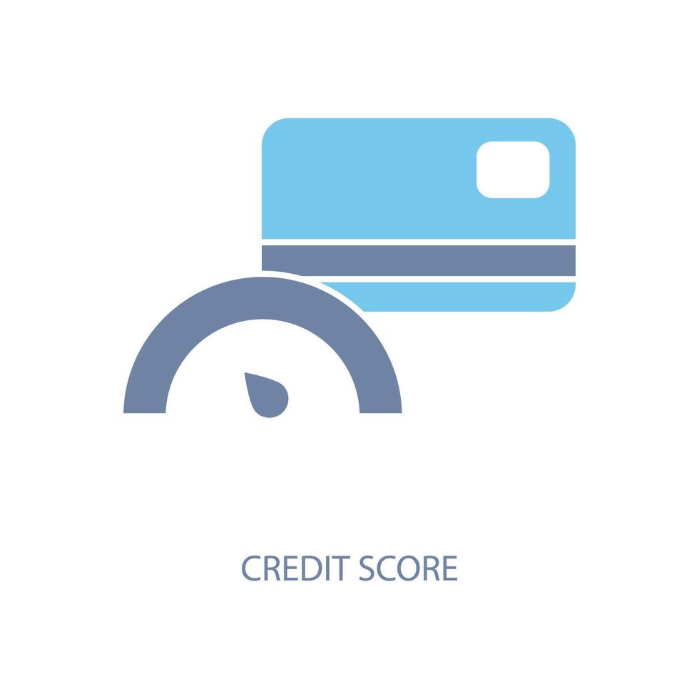 credit score concept line icon. Simple element illustration. credit score concept outline symbol design. vector