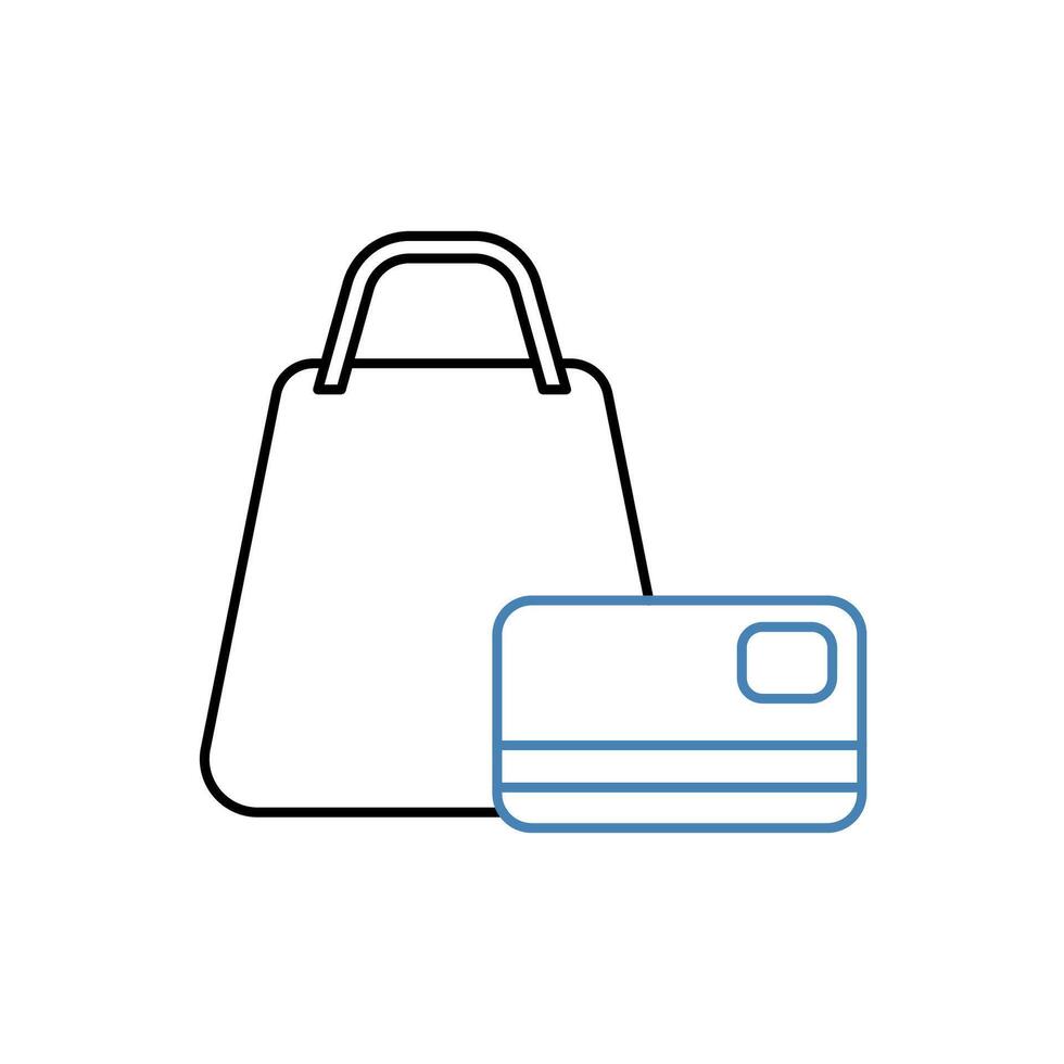 shopping concept line icon. Simple element illustration. shopping concept outline symbol design. vector