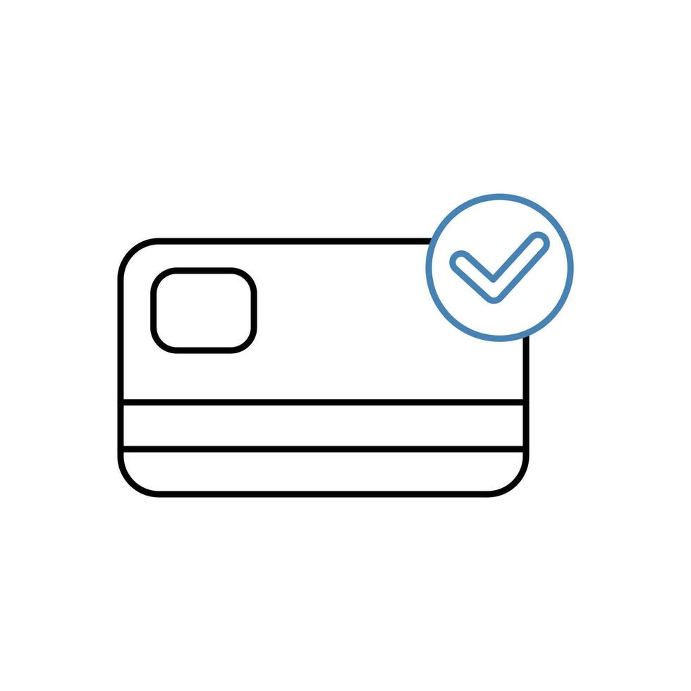 accepted concept line icon. Simple element illustration. accepted concept outline symbol design. vector