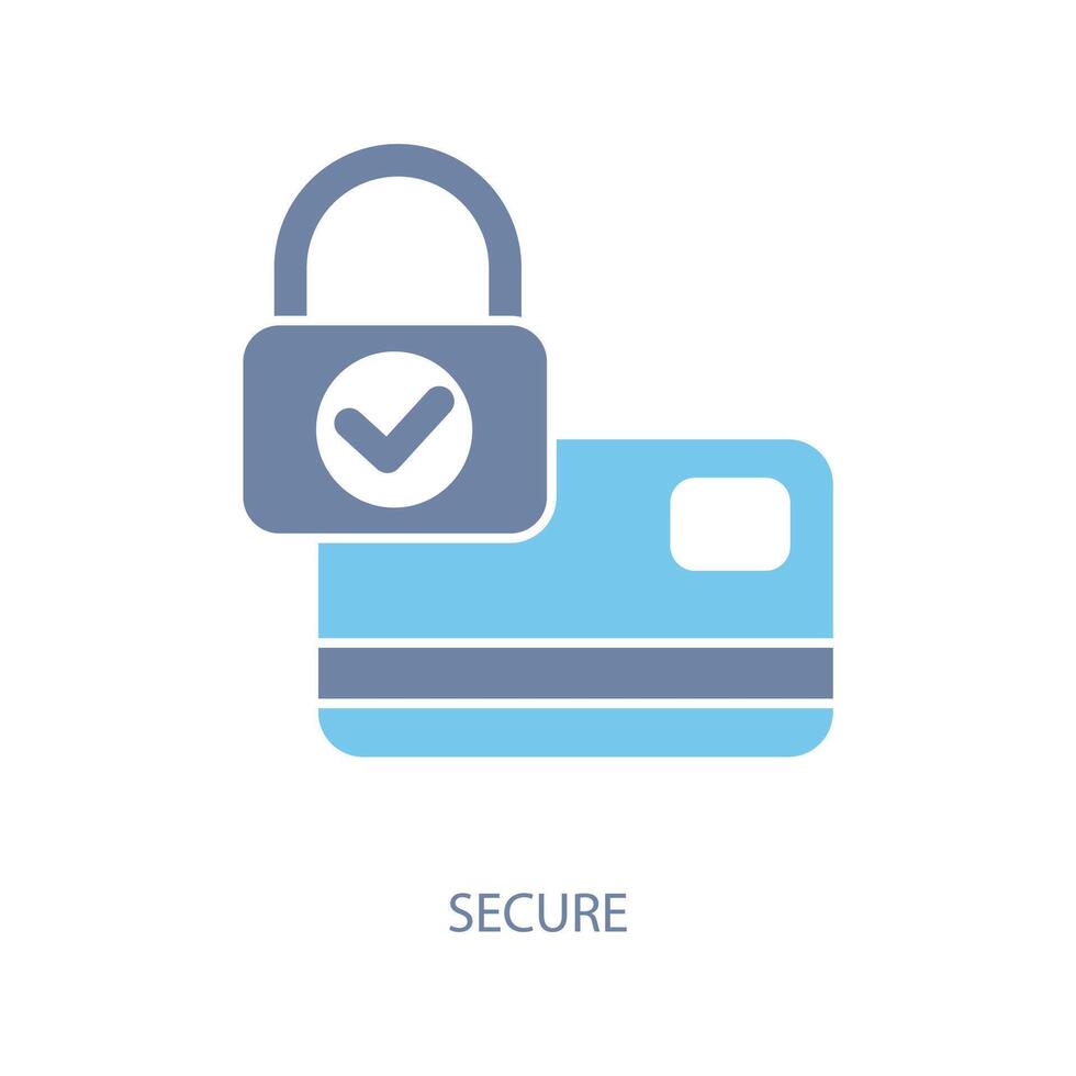 secure concept line icon. Simple element illustration. secure concept outline symbol design. vector