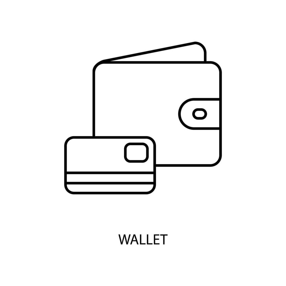 wallet concept line icon. Simple element illustration. wallet concept outline symbol design. vector