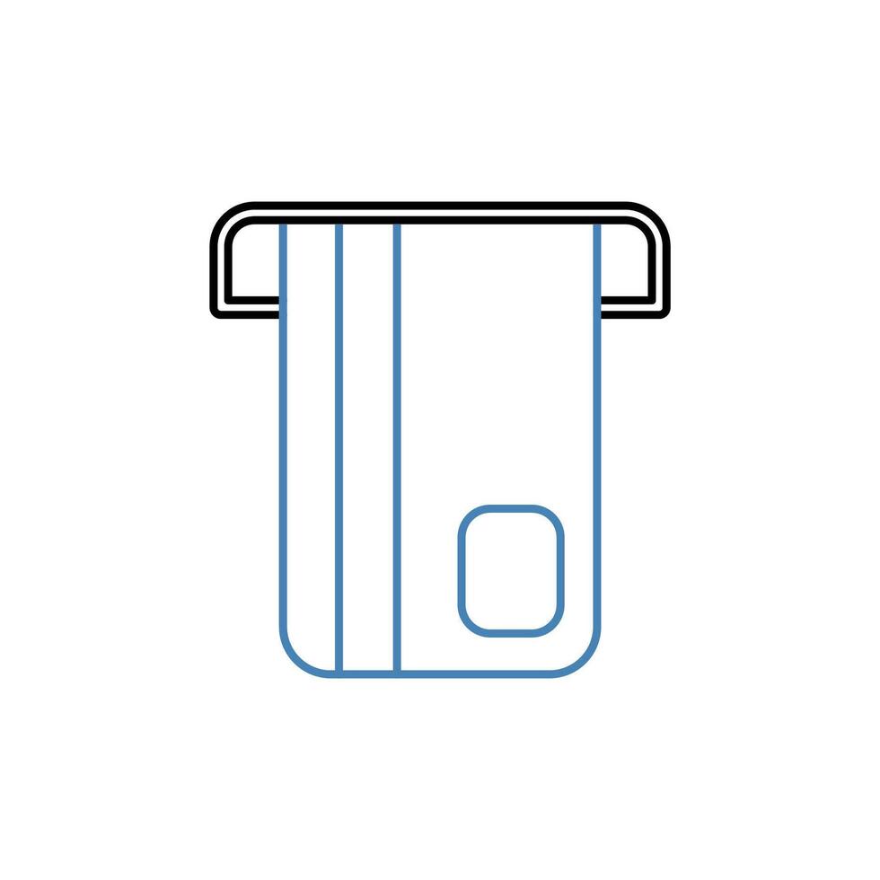 atm concept line icon. Simple element illustration. atm concept outline symbol design. vector