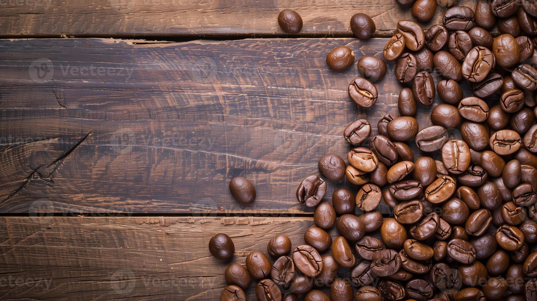 Best-selling specialty coffee beans on rustic wood background photo