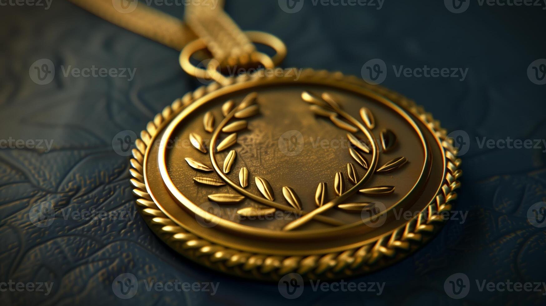 An elegant gold medal is a symbol of achievement photo