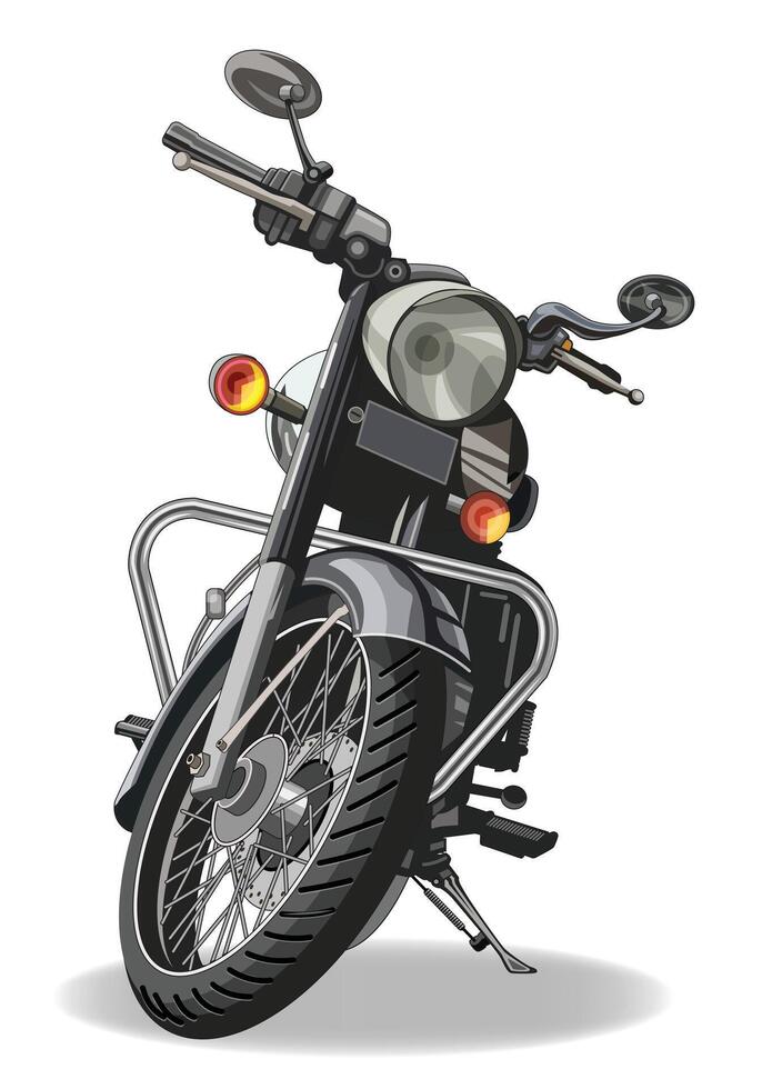 Classic motorcycle illustration. Vintage motorbike isolated on white background for background design. vector