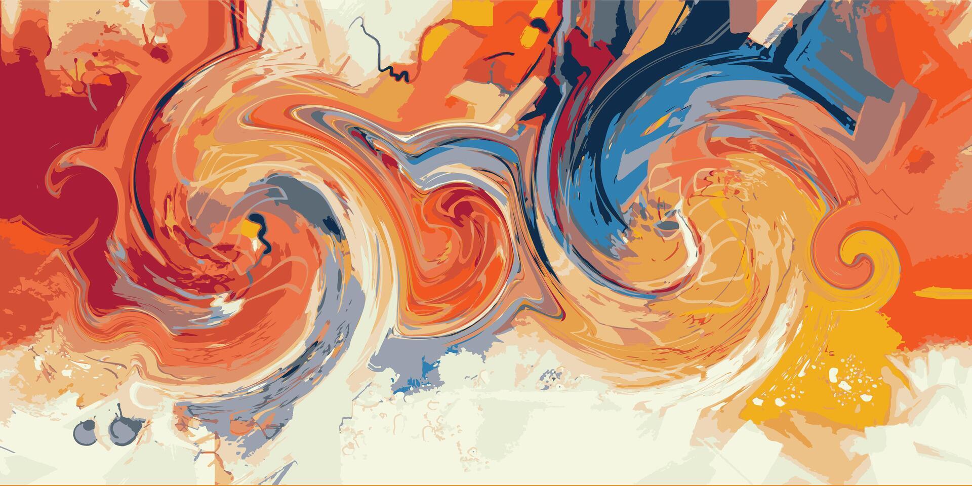 Abstract painting rainbow color style. Abstract paintbrush multi color background, for background design, leaflet, brochure, banner. vector