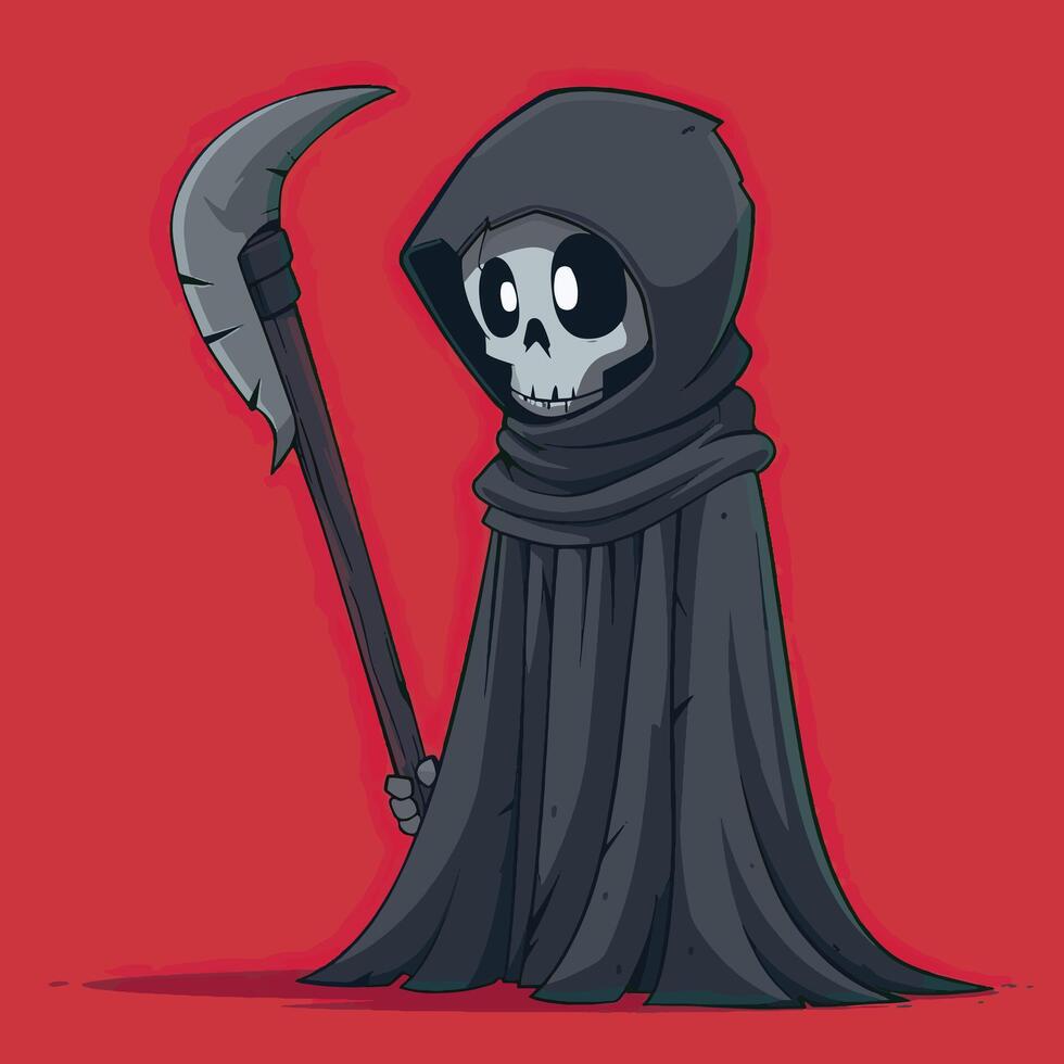 Grim Reaper Commander Minimalist Design vector