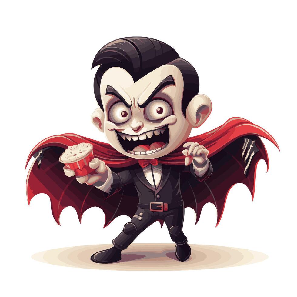 Silly Vampire Classic Horror with a Humorous Twist vector