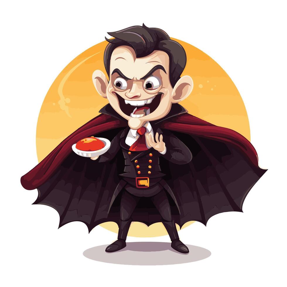 Comical Vampire Classic Character vector