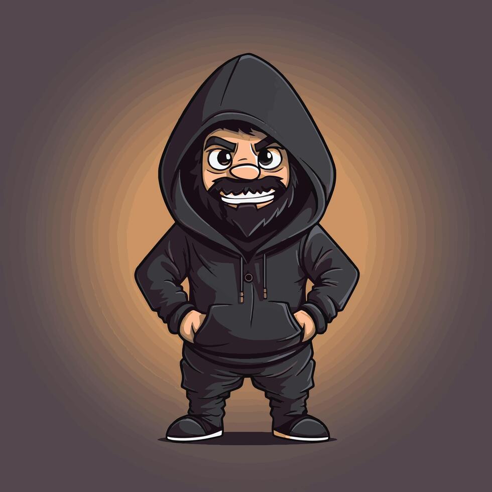 Stealthy Bandit Minimalist Art vector