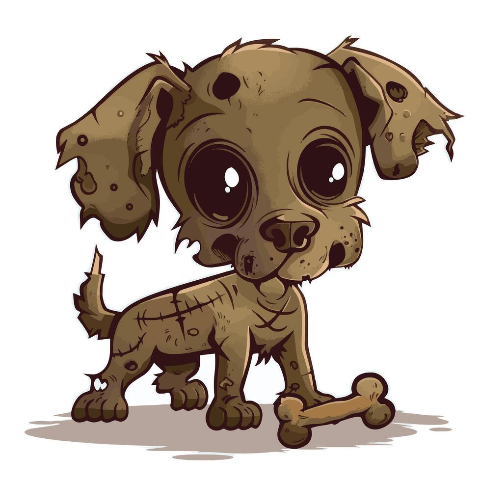 Zombie Cartoon Puppy Cute vector