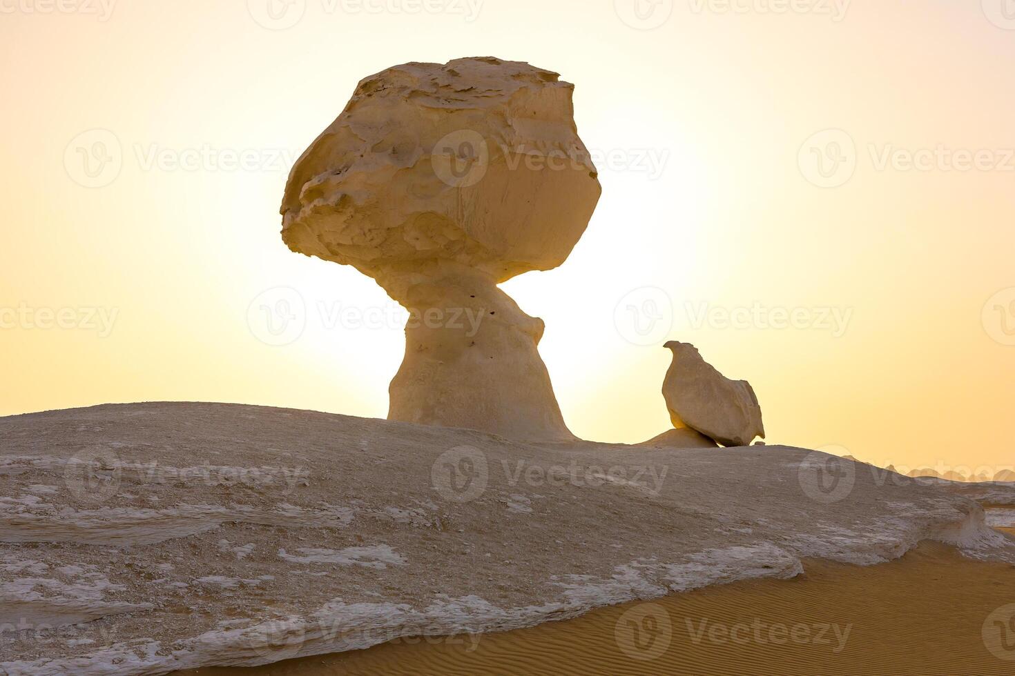 The White Desert at Farafra in the Sahara of Egypt photo